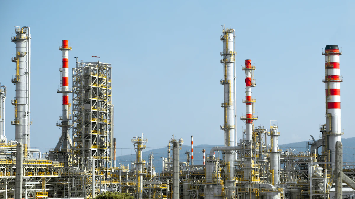 Установка нефтехимического производства с ректификационными колоннами